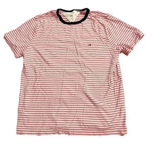 tommy hilfiger red & white striped tee